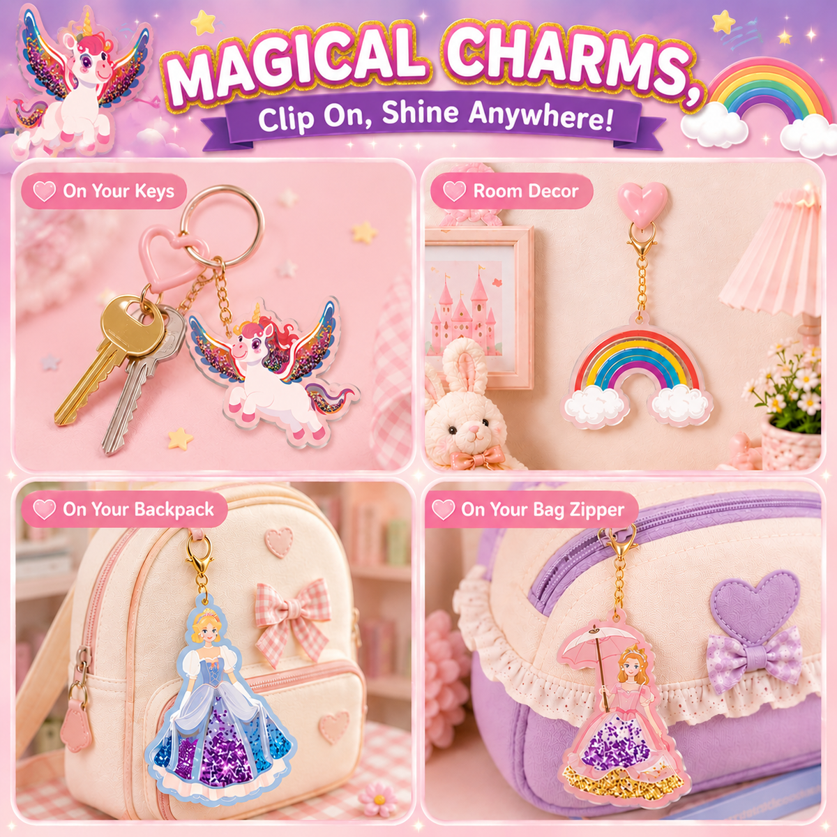 DIY Princess-Style Keychain Craft Kit for Kids