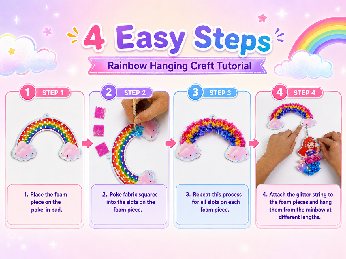 DIY Poke-Arie Craft Kit for Kids - Wall Hanging Decor