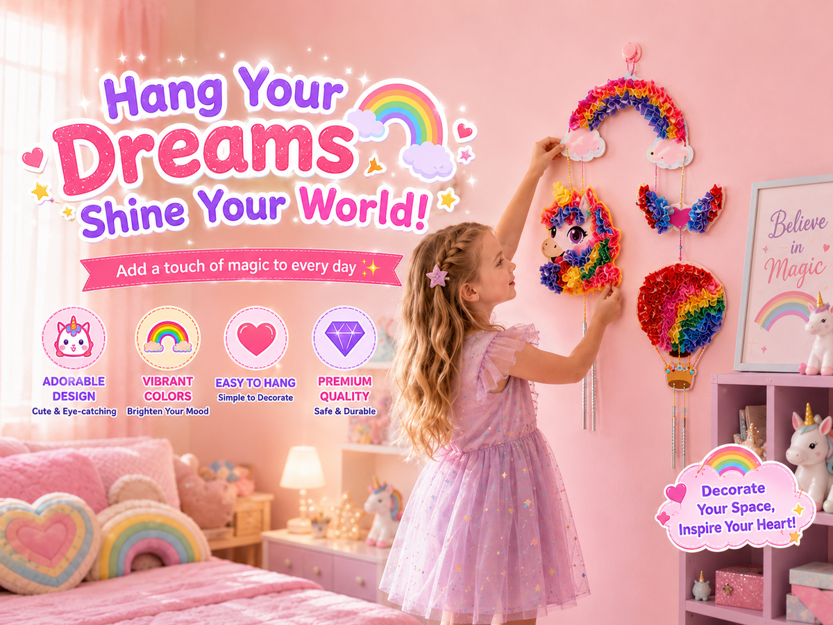 DIY Poke-Arie Craft Kit for Kids - Wall Hanging Decor