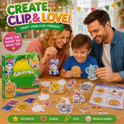 Animal-themed DIY Keychain Craft Kit for Kids