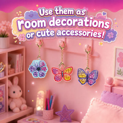 Butterfly and Flower Keychain – DIY Craft for Kids