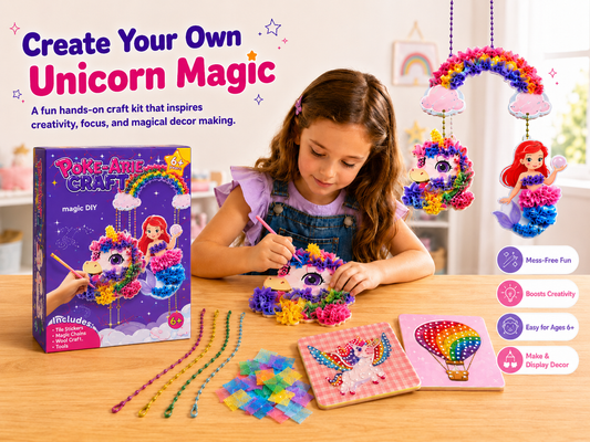 DIY Poke-Arie Craft Kit for Kids - Wall Hanging Decor
