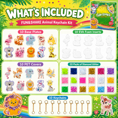 Animal-themed DIY Keychain Craft Kit for Kids