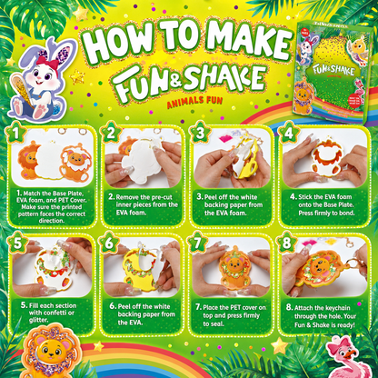 Animal-themed DIY Keychain Craft Kit for Kids
