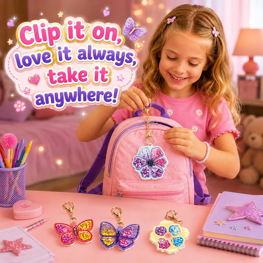 Butterfly and Flower Keychain – DIY Craft for Kids