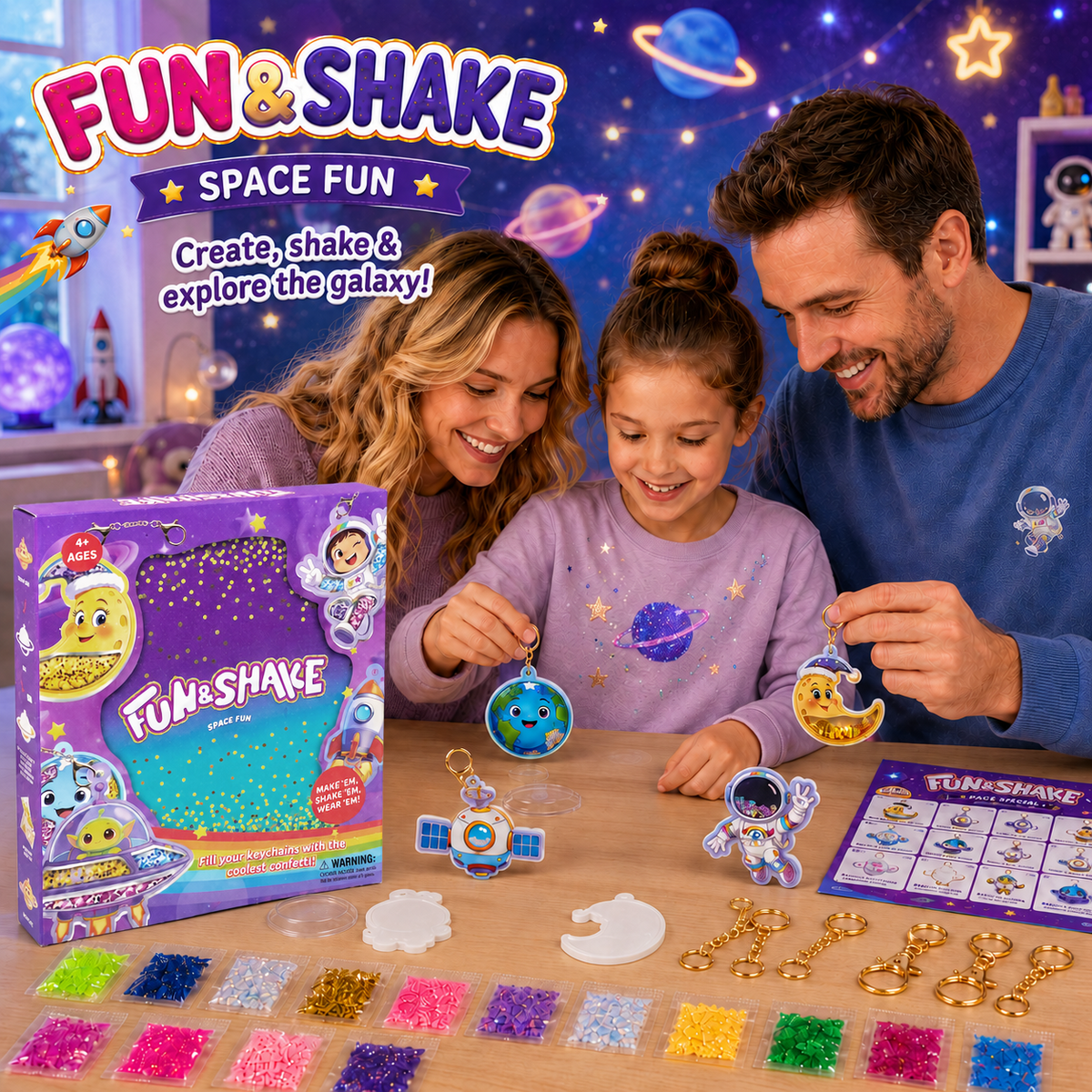 Space-themed DIY Punch Needle Kit for Kids