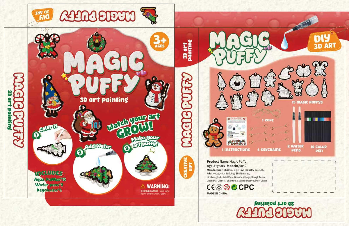 MZYTOZA Magic Foam Texture Painting Kit - 3D Art Craft Magic Puffs Paint Kit, 15 Mess-Free Paint by Number Craft for Kids (Pink)